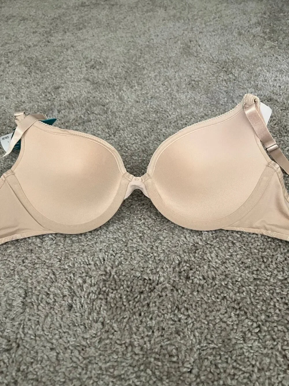 NWT Vanity Fair Women's Ego Boost Push Up Bra Beige Jacquard 34C